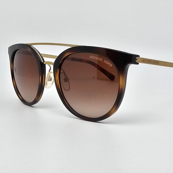 Michael Kors MK2056 lla 327013 Tortoise Gold Frame Brown Lens Aviator Sunglasses - Picture 1 of 14